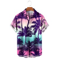 Summer Palms Print Short Sleeve Shirt 49191394X