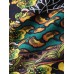 Mens Vintage Plants Print Button Front Short Sleeve Shirts