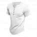 Men's Short Sleeve Solid Button Henley T-Shirt 60126755X