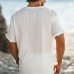 【24-hour shipping out】Men's Casual Simple V-neck Cotton Short-sleeved T-shirt 60363446U