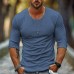 【24-hour shipping out】Men's Casual Solid Color Round Neck Long Sleeve T-Shirt 94867816X
